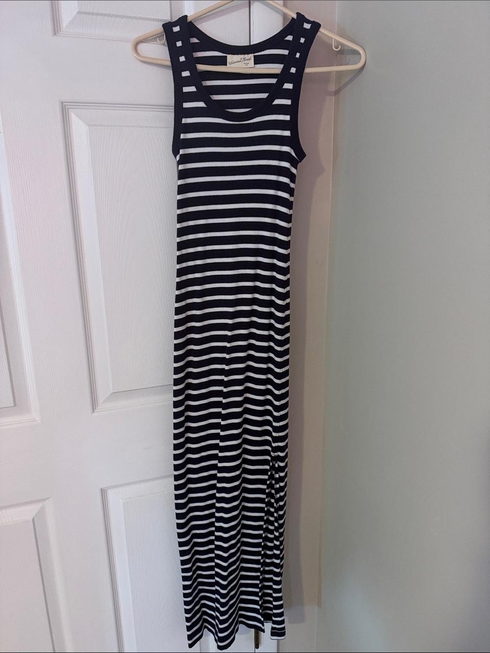 Universal Thread Navy and White Striped Sleeveless Maxi Dress